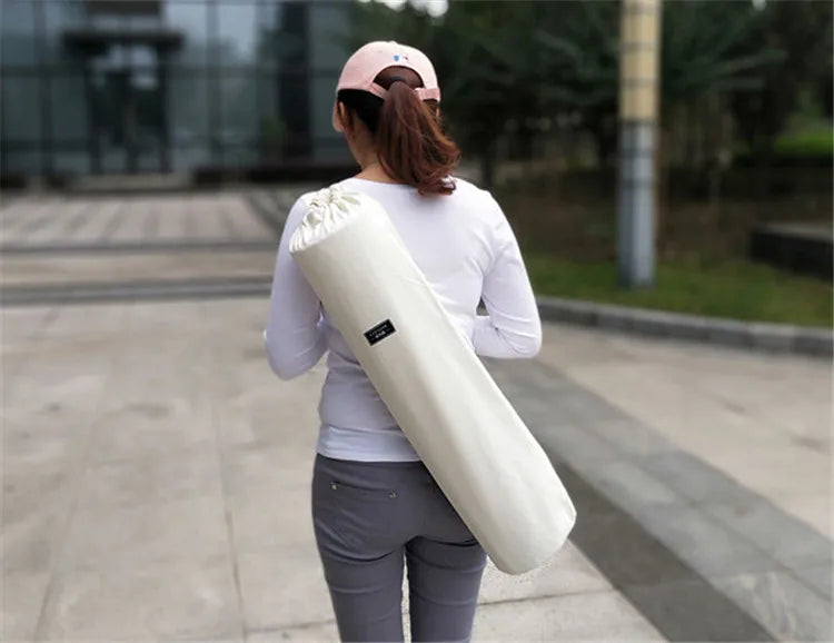 Canvas Yoga Mat Bag for Yoga Mat Carry Bag Gym Mat Backpack Lengthen Yoga Bags Multifunction Storage Bag for Fitness Mat