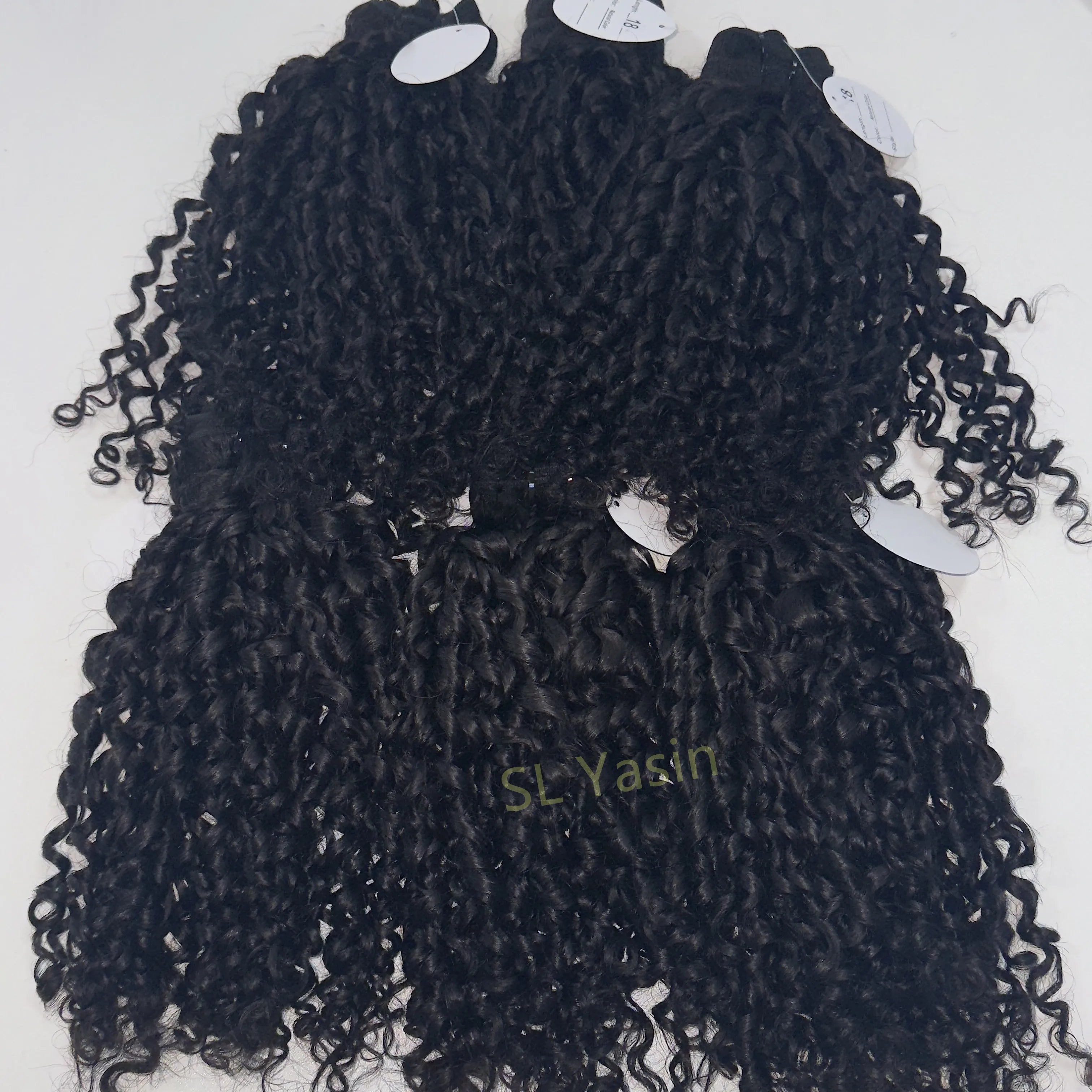 Wholesale Raw Hair Wavy Curly Bundle Vendors Cuticle Aligned Pixie Curl Hair One Donor Burmese Curly Hair for Women