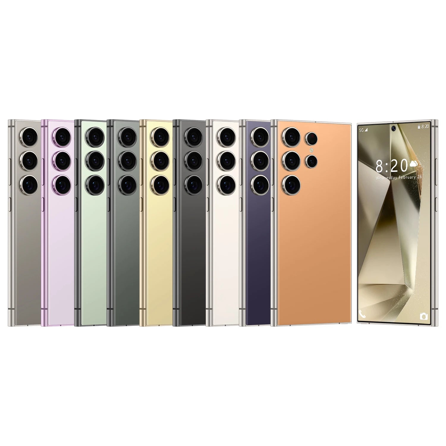 S24 Ultra 5G Smartphone 7.3 Inch HD Screen 108MP Rear Camera 8000mAh Battery 120Hz for Daily Use with Quick 65W Charging