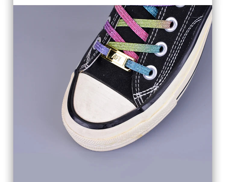 1Pair AF1 Diamond Shoe Charms Fashion Laces Buckle Quality Metal Shoelaces Decorations Chapa Air Force One Shoes Accessories