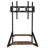 Floor TV Stand Heavy Duty Television Mount Bracket with Wood Shelves Height Adjustable for 65-100 Inch LCD LED TV