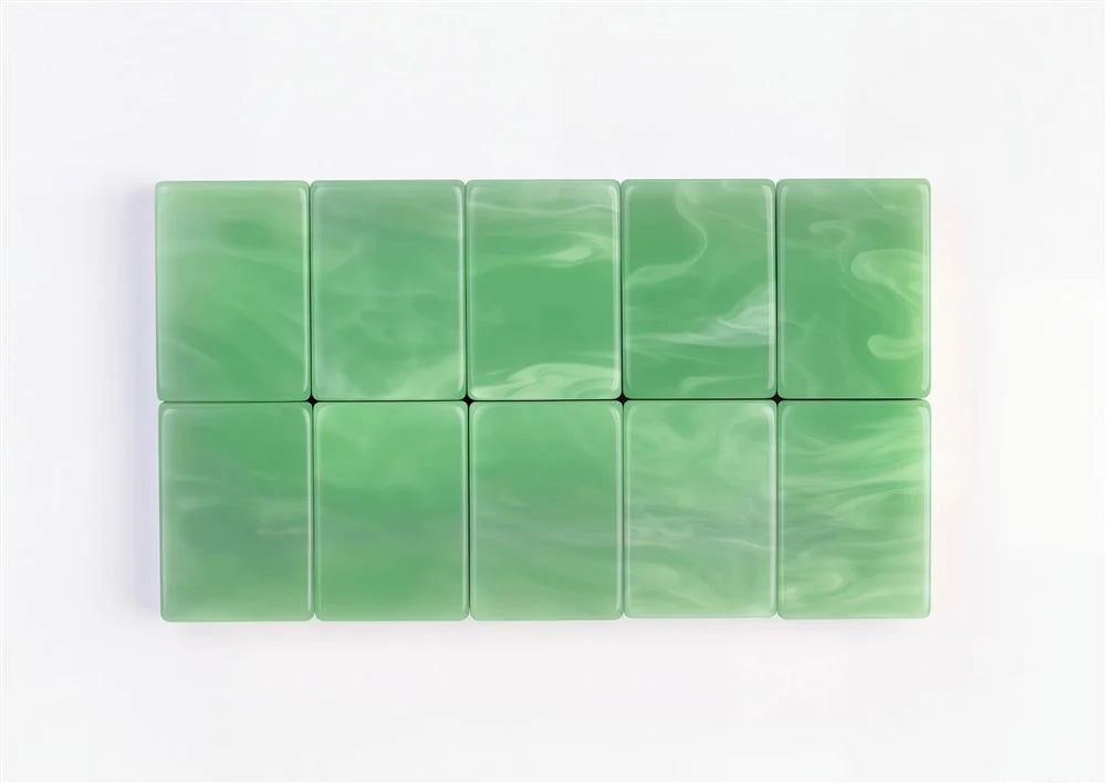 In Stock Beach Supplies New Mini Travel 3 Layer Engraved Acrylic Luxury 160 Emerald Green Set America Mahjong Tiles