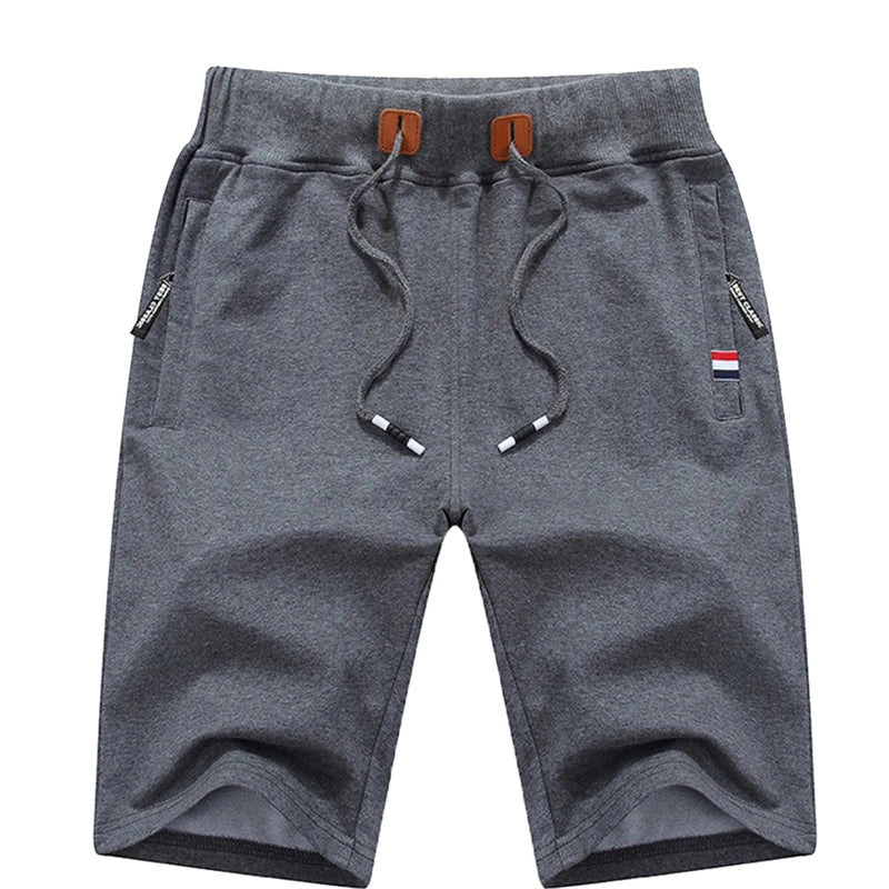 Men's Shorts 6XL 5XL Plus Size Summer Beach Shorts Cotton Fashion Casual Solid Color Short Pants Homme Brand Clothing HX314