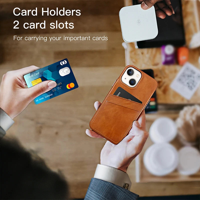 Metal Button Raised Camera Protective case Vintage Leather Wallet Card Holder Leather case for iphone 13 Pro Max