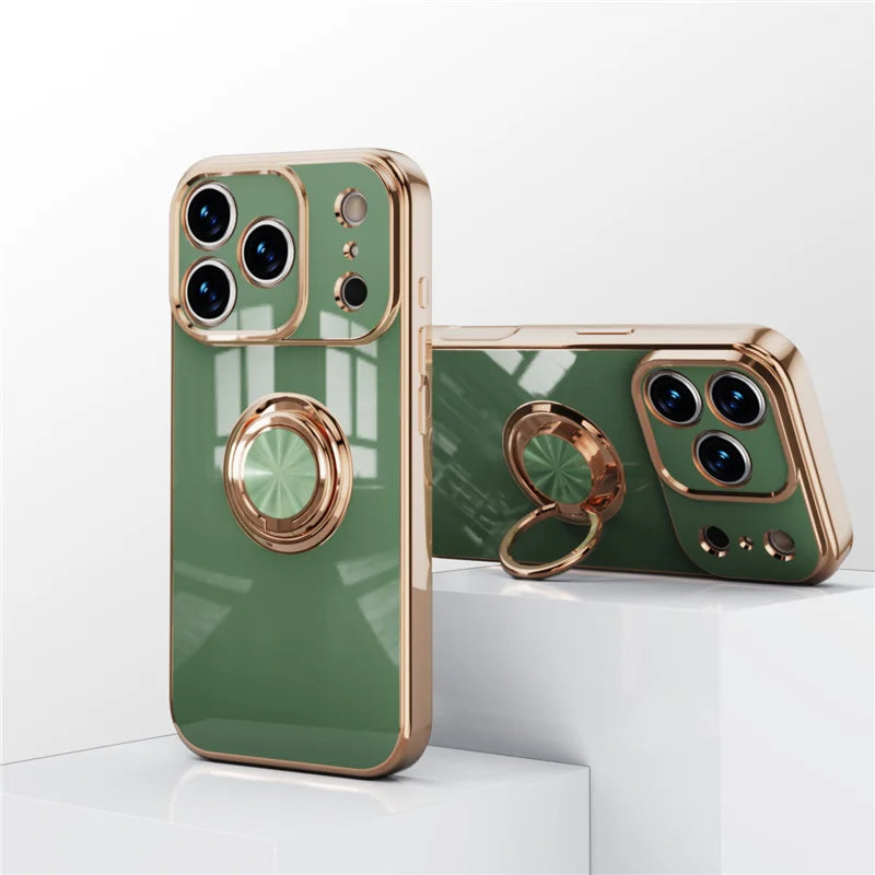 Removable Magnetic Mount Luxury TPU Electroplated Case For S24 Ultra KAOU Holster Included Laser Engraved Commercial