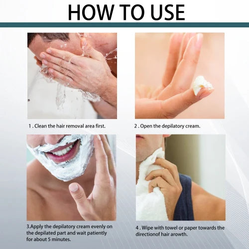 EELHOE Men's  Facial Armpit Leg Chest Clean Not Damaging Skin Hair Removal Cream