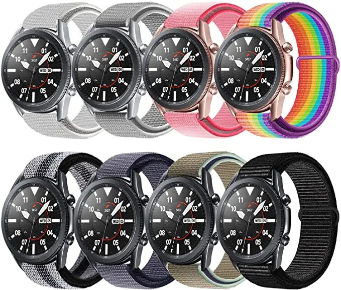 20mm 22mm Nylon Loop Strap For Samsung Galaxy Watch 4 5 6 7 40MM 44MM/Active2 Gear S3 Watchband For Huawei Watch GT/2e/GT2/3/GT4