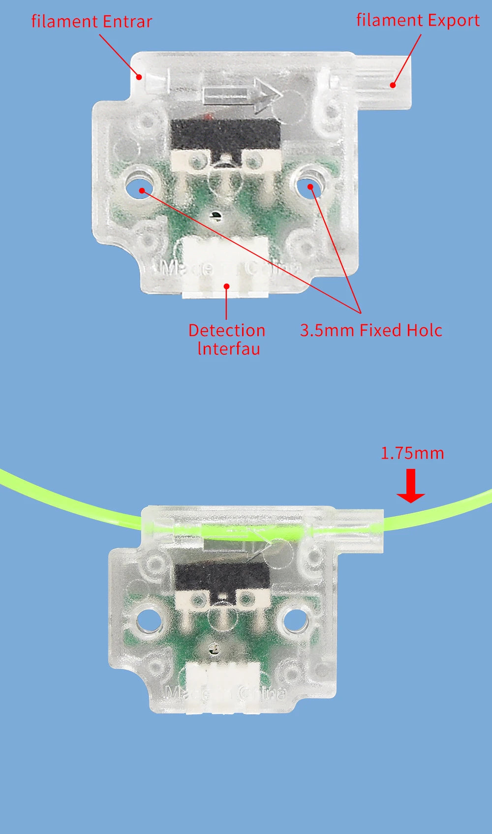 3D Printer Filament Break Detection Module With 1M Cable Run-out Sensor Material Runout Detector For Ender 3 CR10 3D Printer