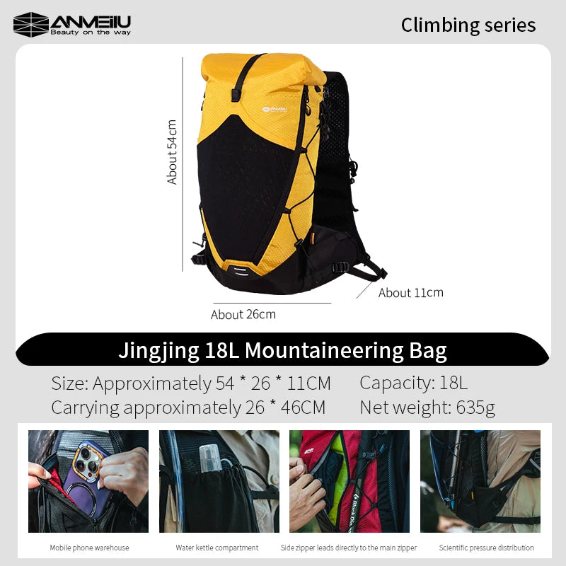 ANMEILU Lightweight Hiking Backpack for Men and Women Outdoor Travel & Hiking Gear Comfort Bag