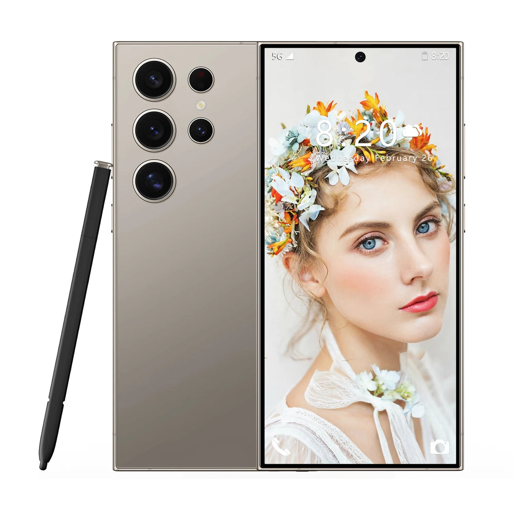 S24 ULTRA 5G Phone 7.3 Screen Dual Sim Card 512GB ROM for Gaming Daily Use Smart Cell Phone 8GB RAM Low Price