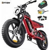 F6PRO 60V 30AH DTTZH USA Warehouse Adult Street Legal Sport Bike  Rated Power  Full Suspension 20*4"  Fat Tire