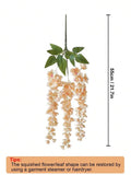 3pcs Artificial Wisteria Flower Silk Fake Wisteria Vine Plastic Hanging Flower for Home Garden Party Wedding Decor