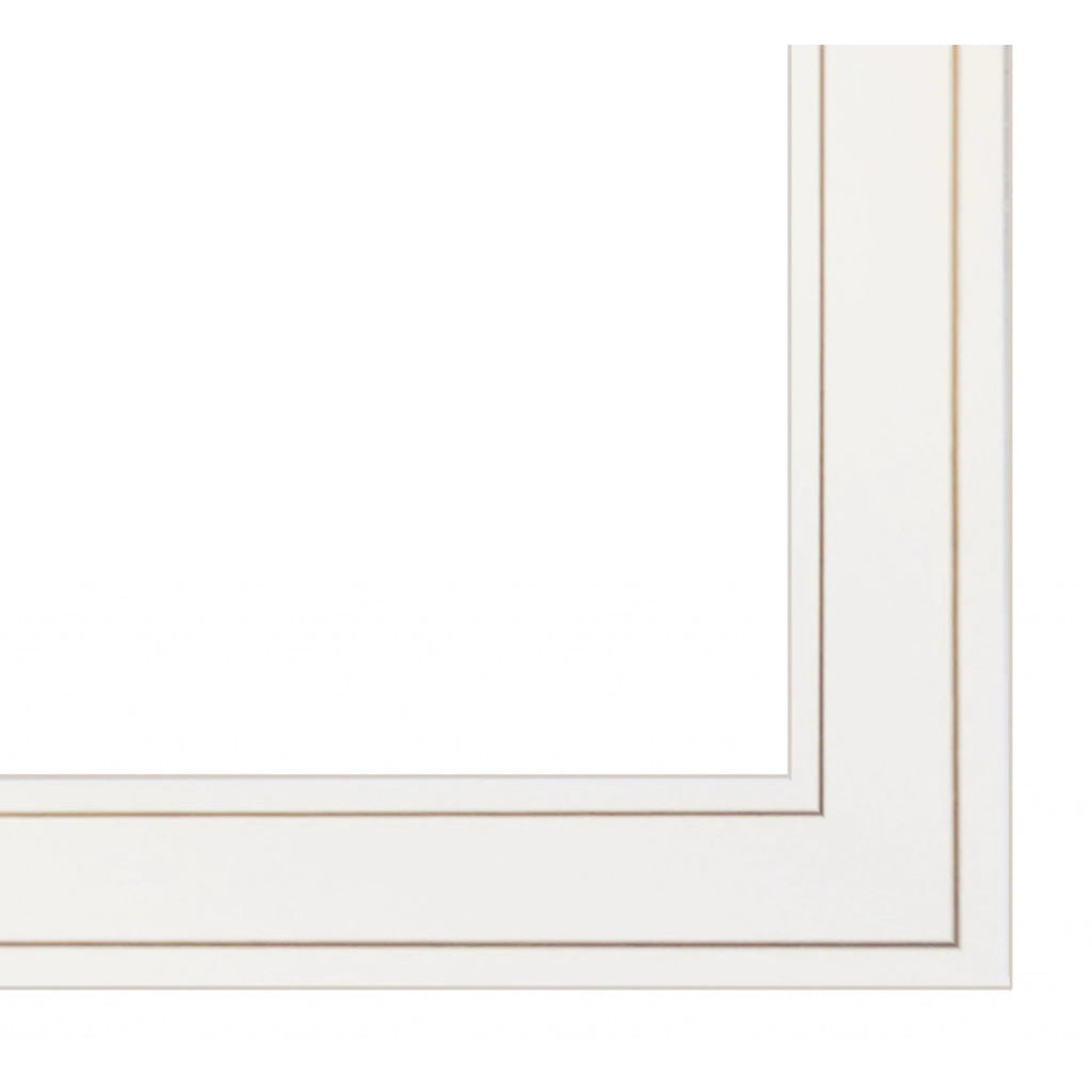 White Framed HMS on the Coastline Wall Art Elegant Decal for Home Decor