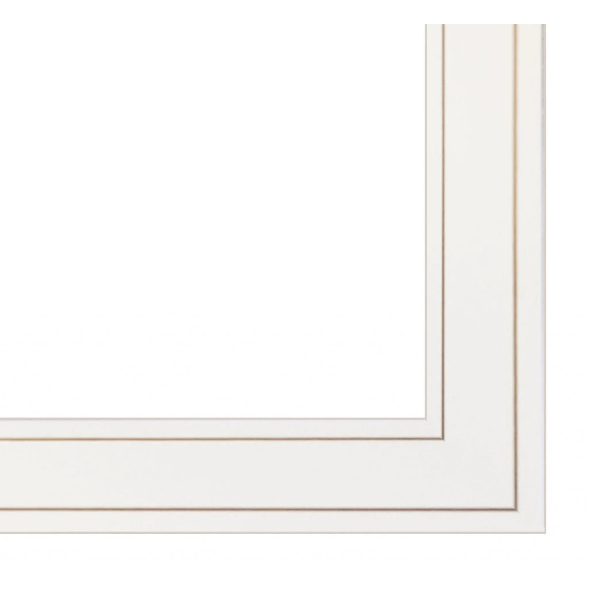 White Framed HMS on the Coastline Wall Art Elegant Decal for Home Decor