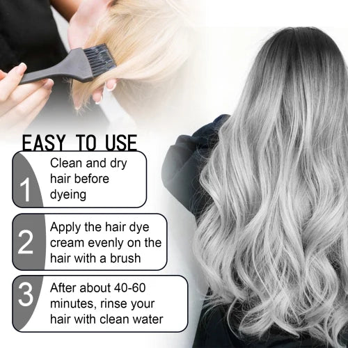 EELHOE Gray Balm Natural Long Lasting  No Damage Color Easy To Clean Damp Hair
