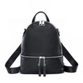 ZENCY Silver Meatal Hardware 100% Genuine Cow Leather Women Backpack Lady Girl First Layer Cowhide Book Bag Style Knapsack Purse
