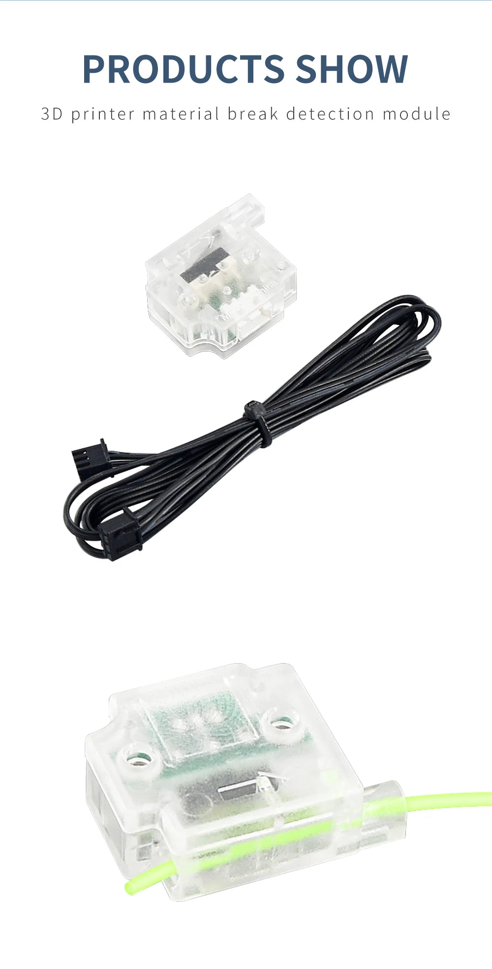 3D Printer Filament Break Detection Module With 1M Cable Run-out Sensor Material Runout Detector For Ender 3 CR10 3D Printer