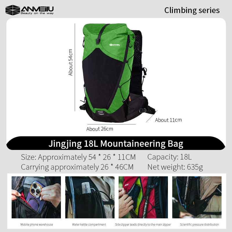 ANMEILU Lightweight Hiking Backpack for Men and Women Outdoor Travel & Hiking Gear Comfort Bag