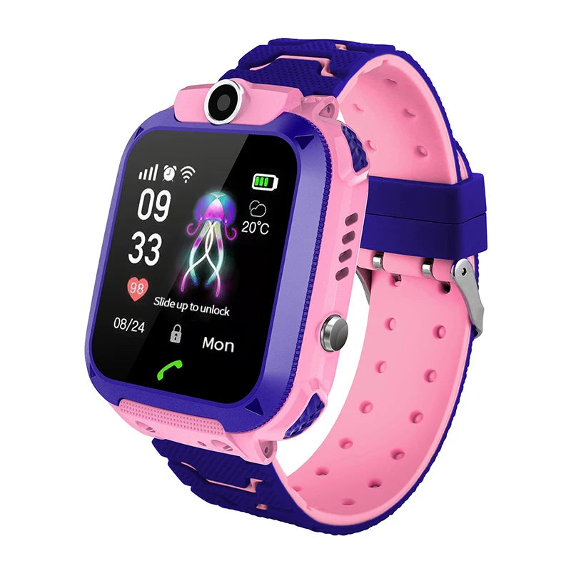 Low Cost Q12 Anak GPS SOS Kids Smart Phone Watch, Factory Supply Child Mobile Phonesjam Tangan Anak Smartwatch