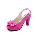 Female Stiletto High Heels Woman Pumps Sexy Open Toe Fish Mouth Shoe Woman Bowknot Party Sandals Ladies Summer Slingback Shoes