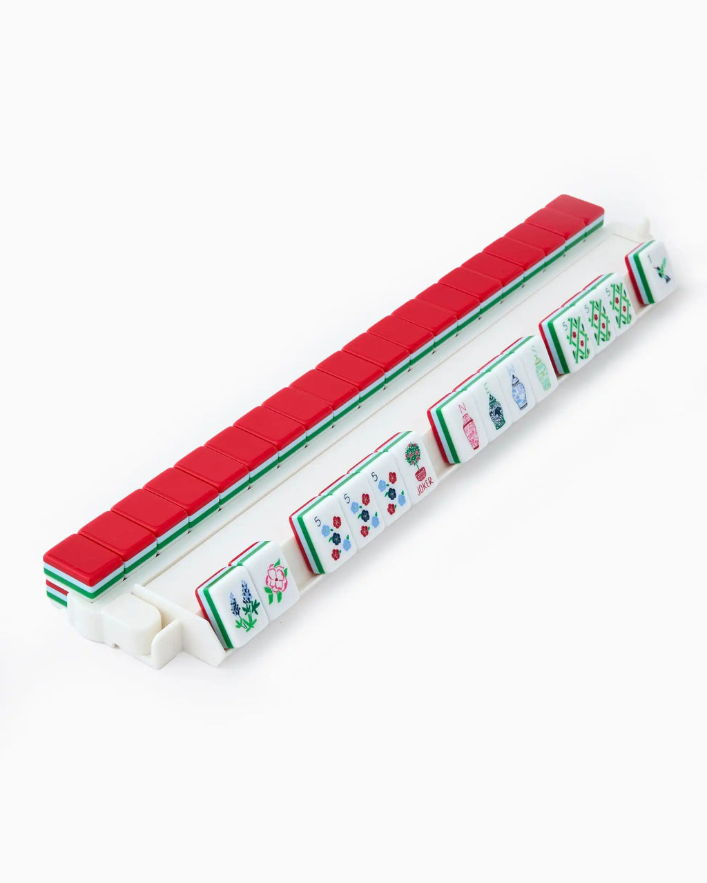 In Stock Beach Supplies New Mini Travel 4 Layer Engraved Acrylic Luxury 160 Red Set America Mahjong Tiles