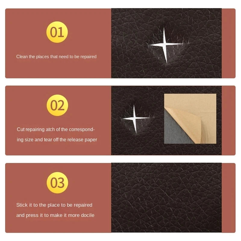 Sofa Car Seat Leather Repair Self-adhesive Patch Sticker DIY Cutting Multi-color Artificial Leather Repair Patch