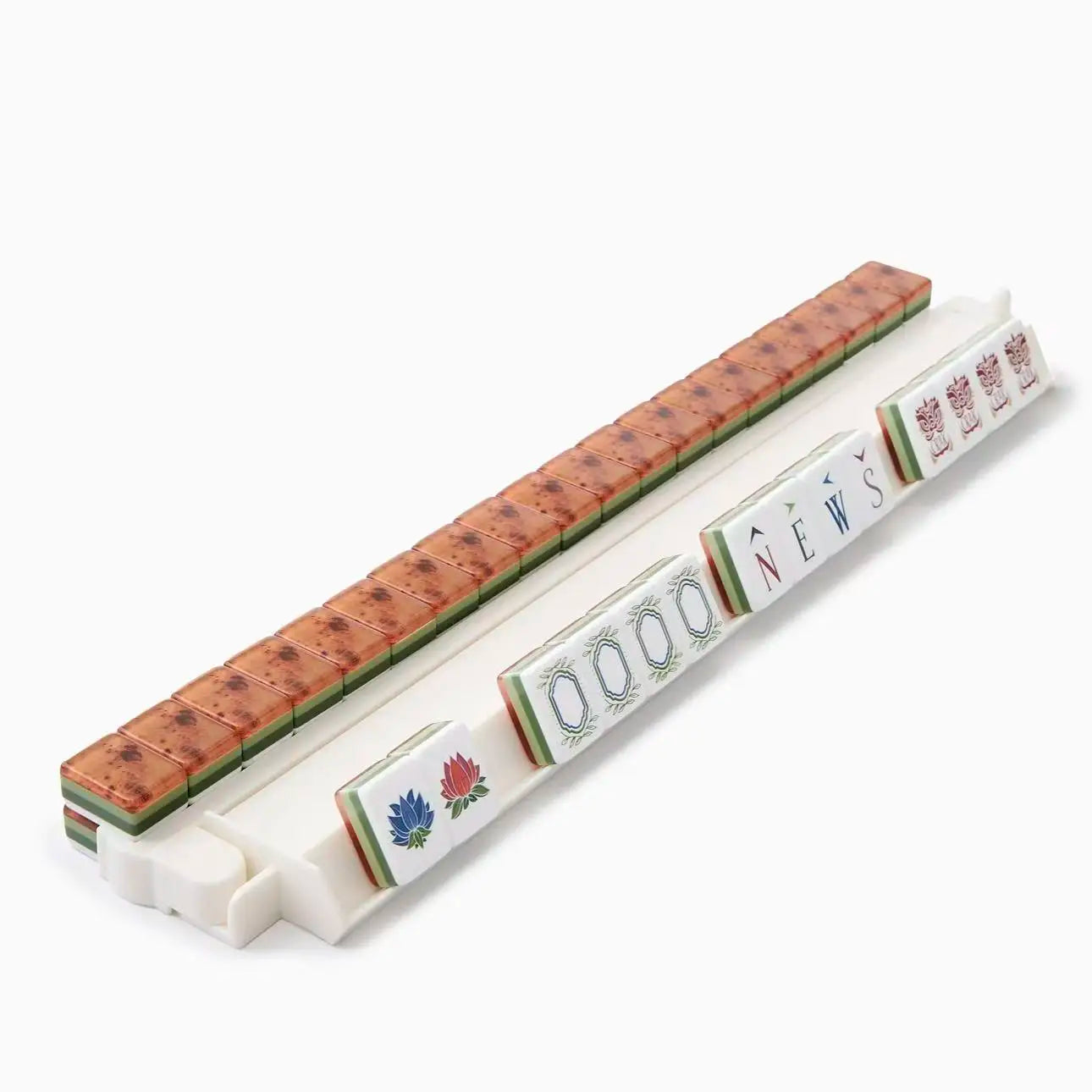 In Stock Beach Supplies New Mini Travel 4 Layer Engraved Eco Acrylic Luxury Wood Grain 160 Set America Mahjong Tiles