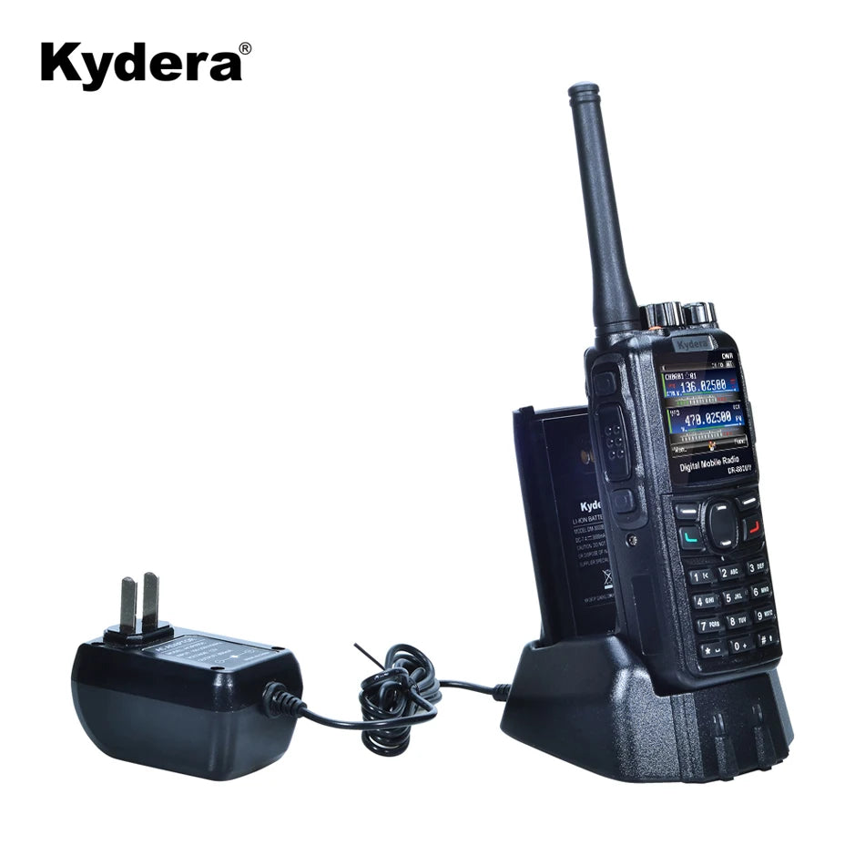 True Digital Dual Band VHF/UHF DMR Radio Transceiver DR-880UV Cross Band Roaming IPx4 Water Resistant 5-10KM Range Walkie Talkie