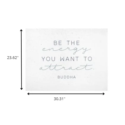 HMS 24\" X 30\" White Energy Text Hanging Wall Decor Stylish Home Decor