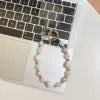 Luxury Glitter Rose Floral Beaded Chain Phone Lanyard Accessory Customizable Straps for iPhone 16 Pro Max 11 13 15