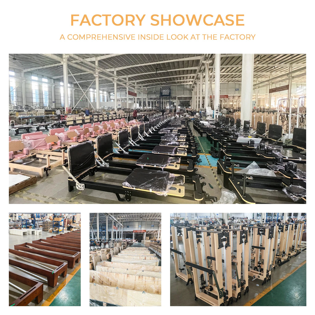 Usa Warehouse Local Stock Oak Foldable Studio Pilates Machine Pilates Equipment Home Professional Portable Pilates Reformers