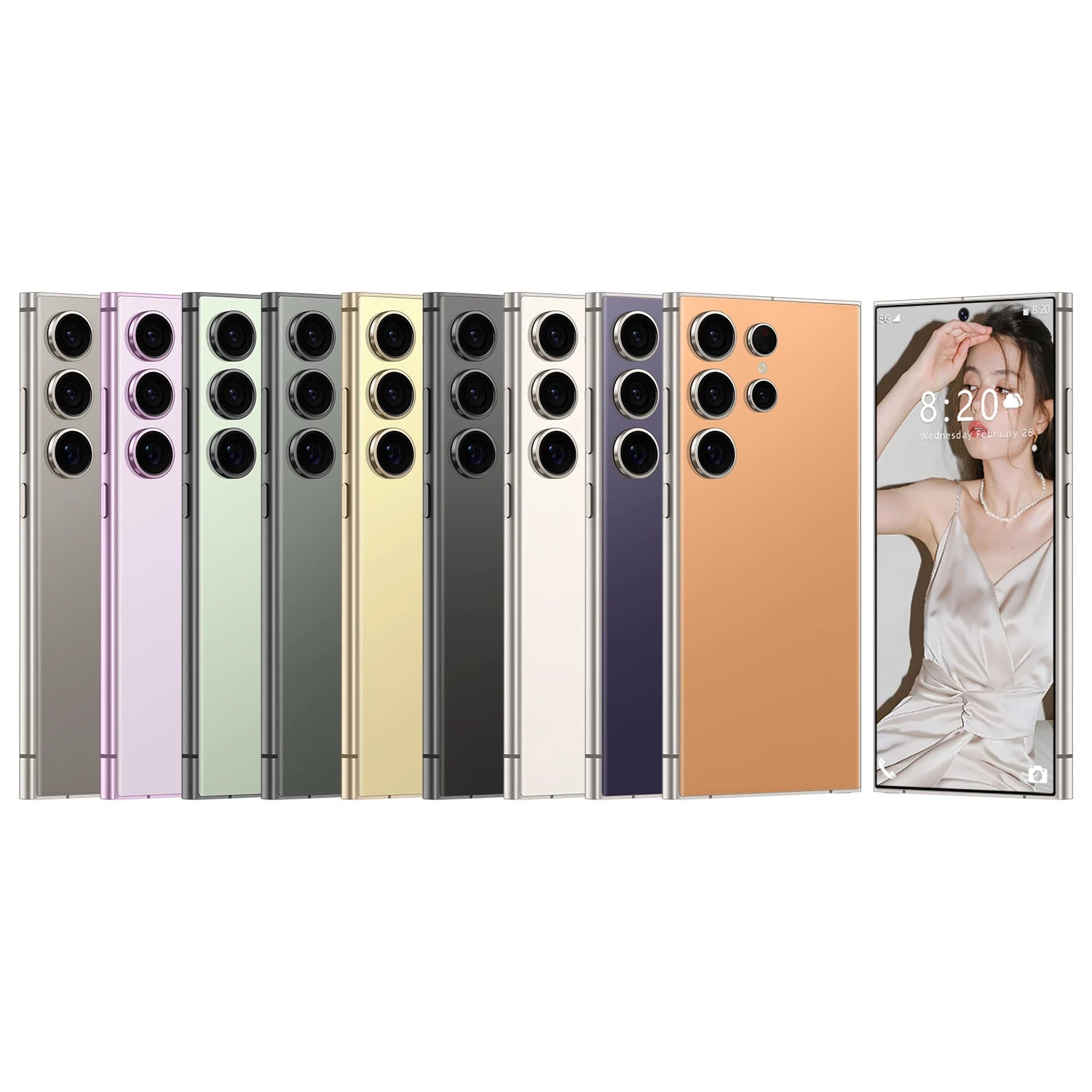 2024 New Style S24 Ultra Phone Original 7.3 Inch HD Screen 4G 5G Smartphones Face Unlocked 8000mAh for Brand New S24 ultra
