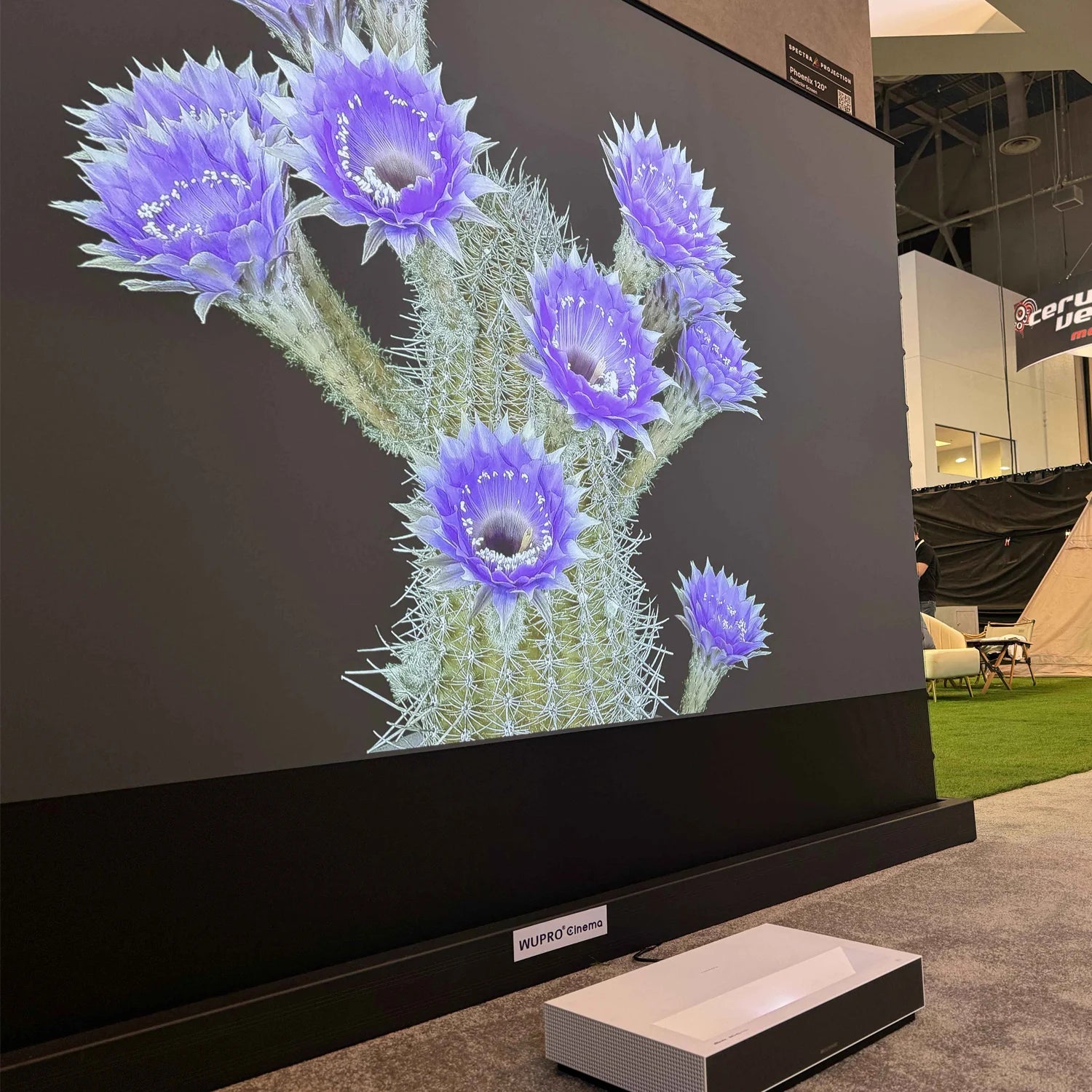 EU in Stock Wupro/OEM 92inch PET Crystal CBSP Lenticular Projector Screen 4K UHD 16:9 HDR Motorized ALR Floor Rising Screen