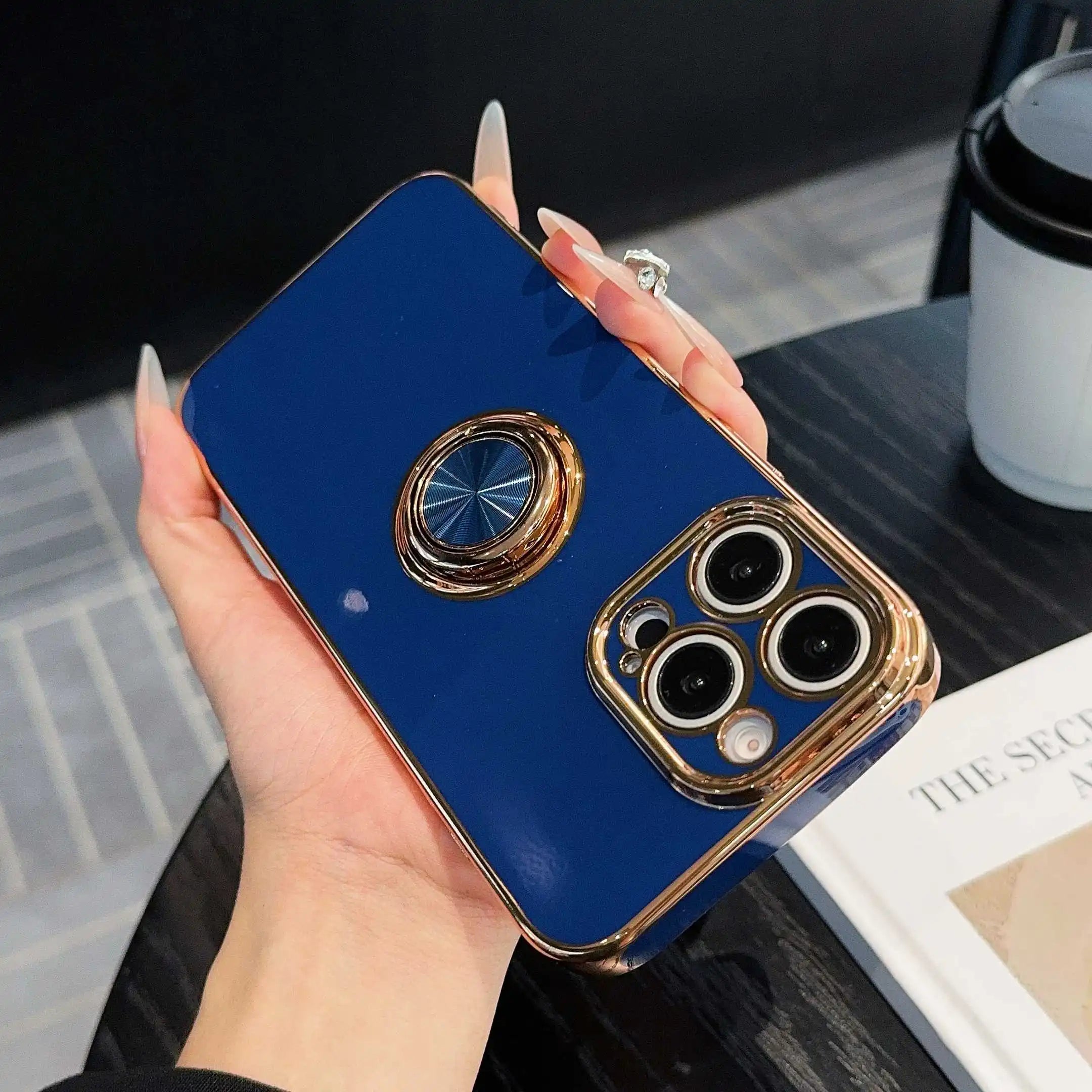 Removable Magnetic Mount Luxury TPU Electroplated Case For S24 Ultra KAOU Holster Included Laser Engraved Commercial