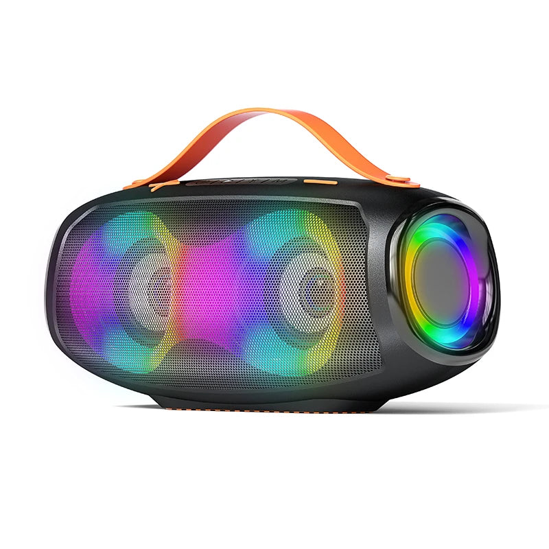 EBS-610   20W  Portable  Bluetooth 5.4  Party  Speaker  RGB LED Light   Wireless Music Player and Mic-Phone for Computer