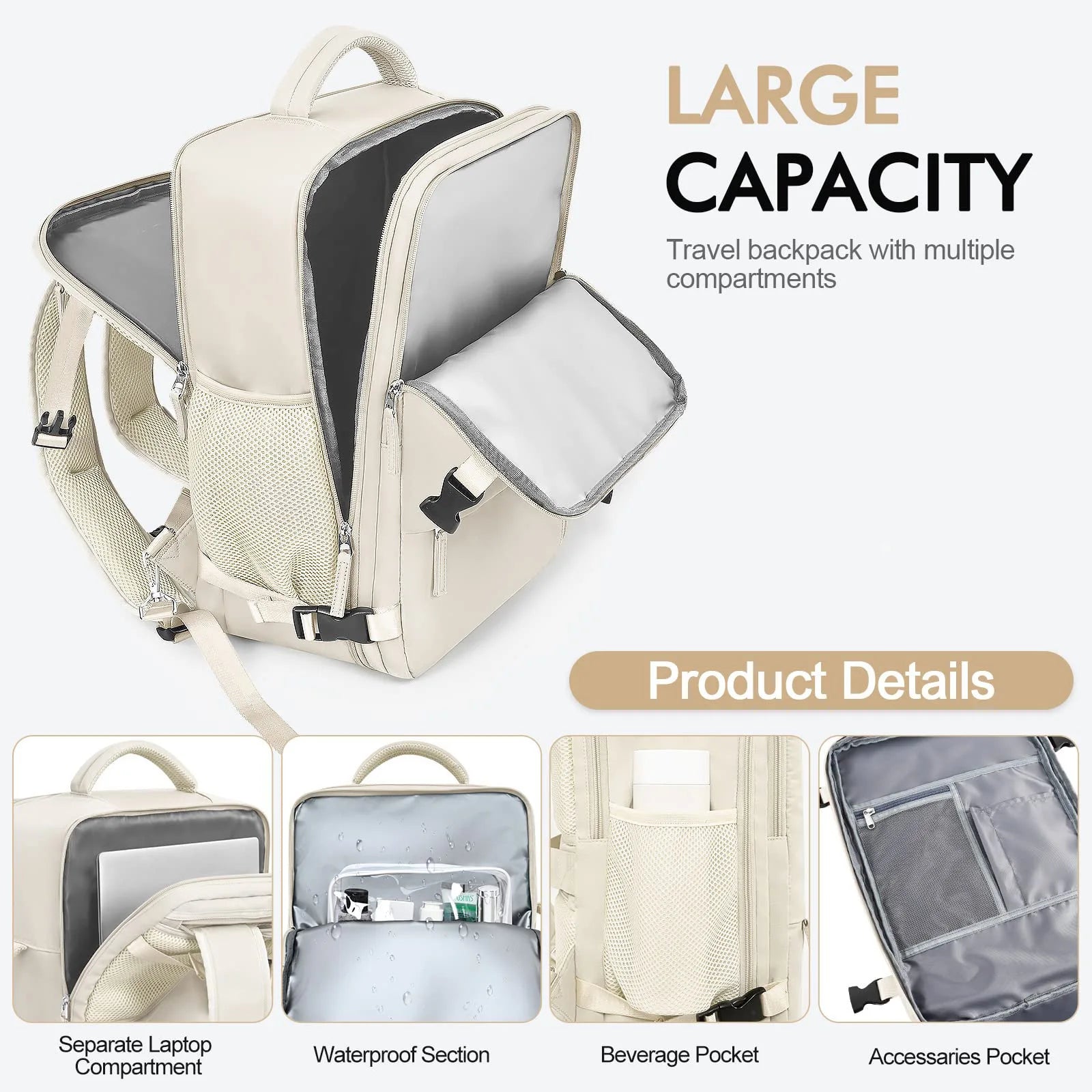 New Women's Extra Large Capacity Travel Backpack Multifunctional Computer Backpack Student Casual Backpack School Bag