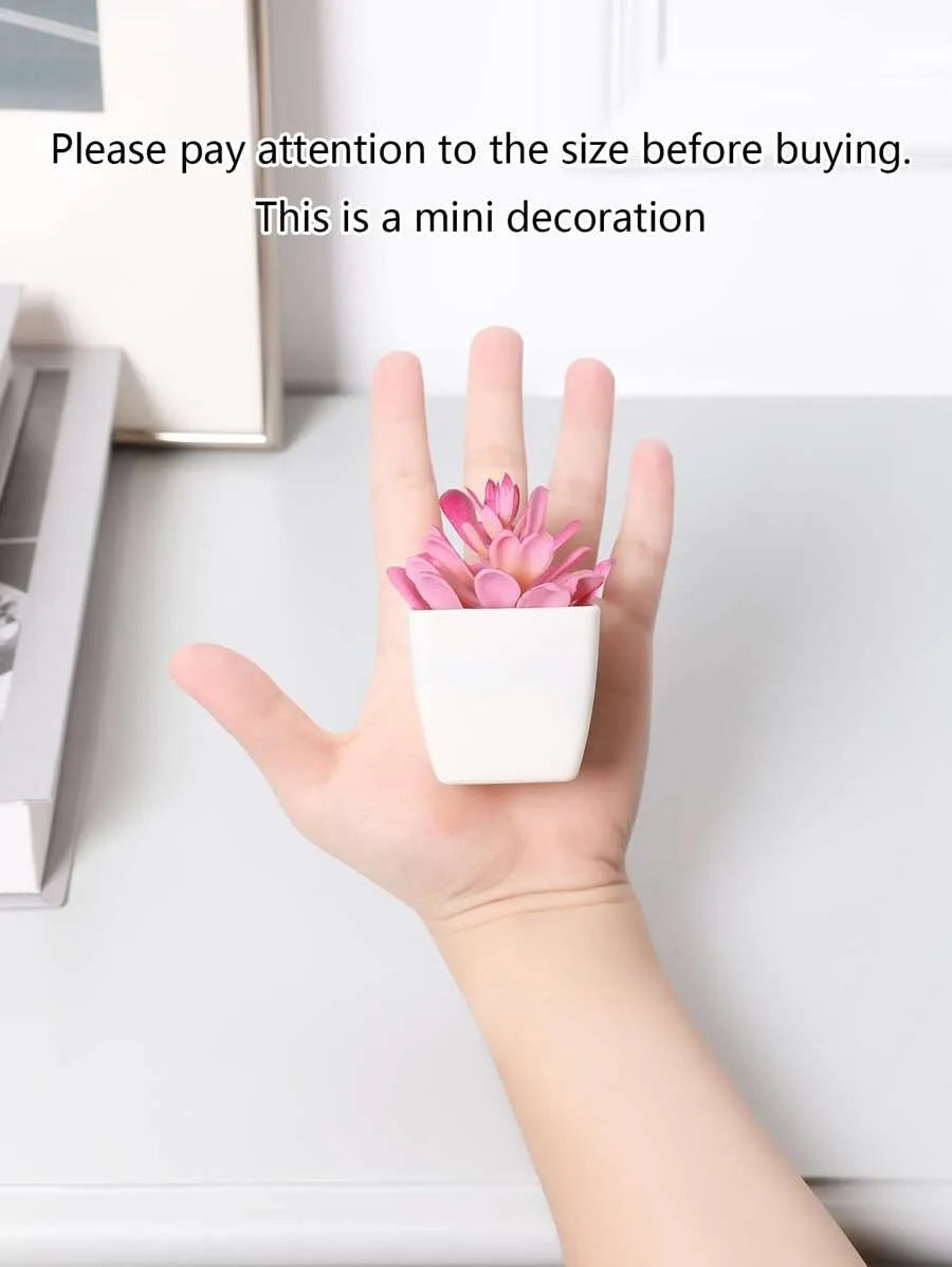 5pcs Artificial Mini Succulent Potted Plants Decor Home Decor for Living Room Bedroom Bathroom Valentine's Day Wedding