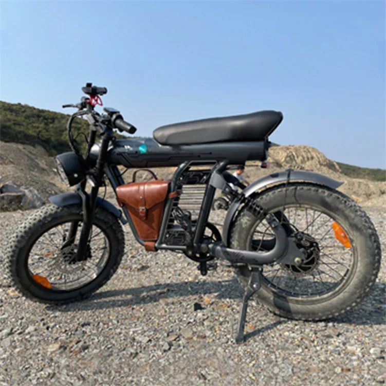 High Powered E Bike 48V 1200W Fat Tire Electric Mountain Bike for Beach Snow Off-road Adventures