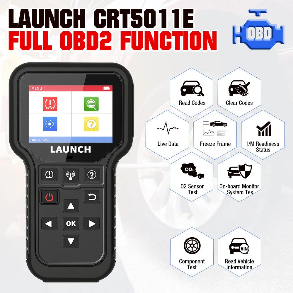 USA EU Warehouse Launch CRT501IE TMPS Sensor Car Obd2 Elm327 Scanner Automotriz Code Reader Diagnostic Tools