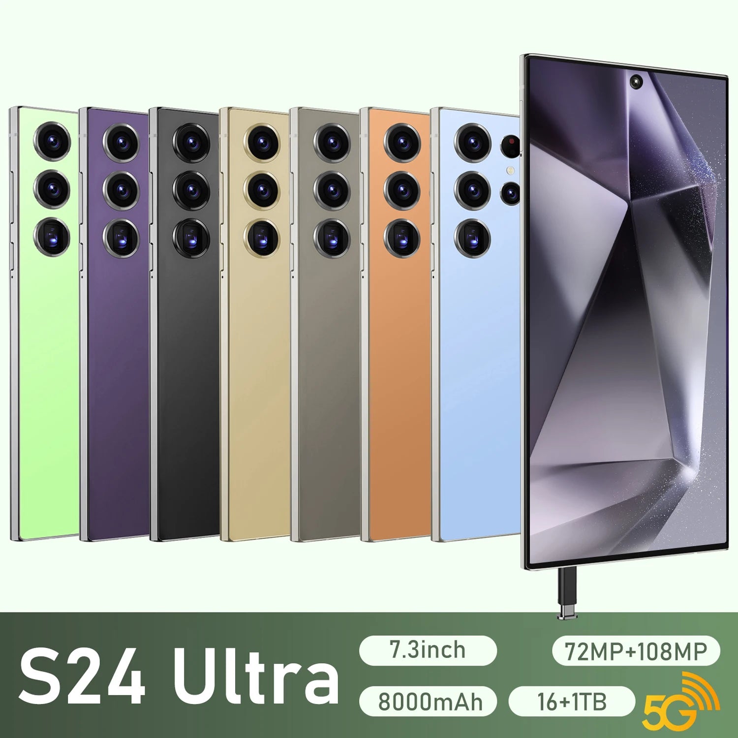 S24 Android 14 Smartphone Deca Core 108MP 4K Dual Long-Term Reliable Use 5 Years OS 4 Years Security Updates-in French Spanish
