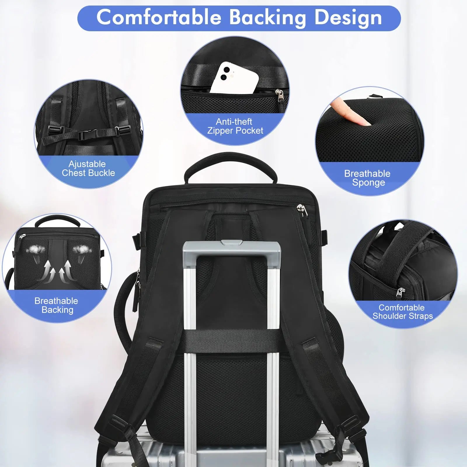 New Women's Extra Large Capacity Travel Backpack Multifunctional Computer Backpack Student Casual Backpack School Bag