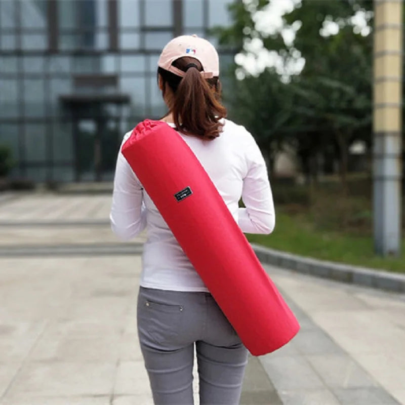 Canvas Yoga Mat Bag for Yoga Mat Carry Bag Gym Mat Backpack Lengthen Yoga Bags Multifunction Storage Bag for Fitness Mat