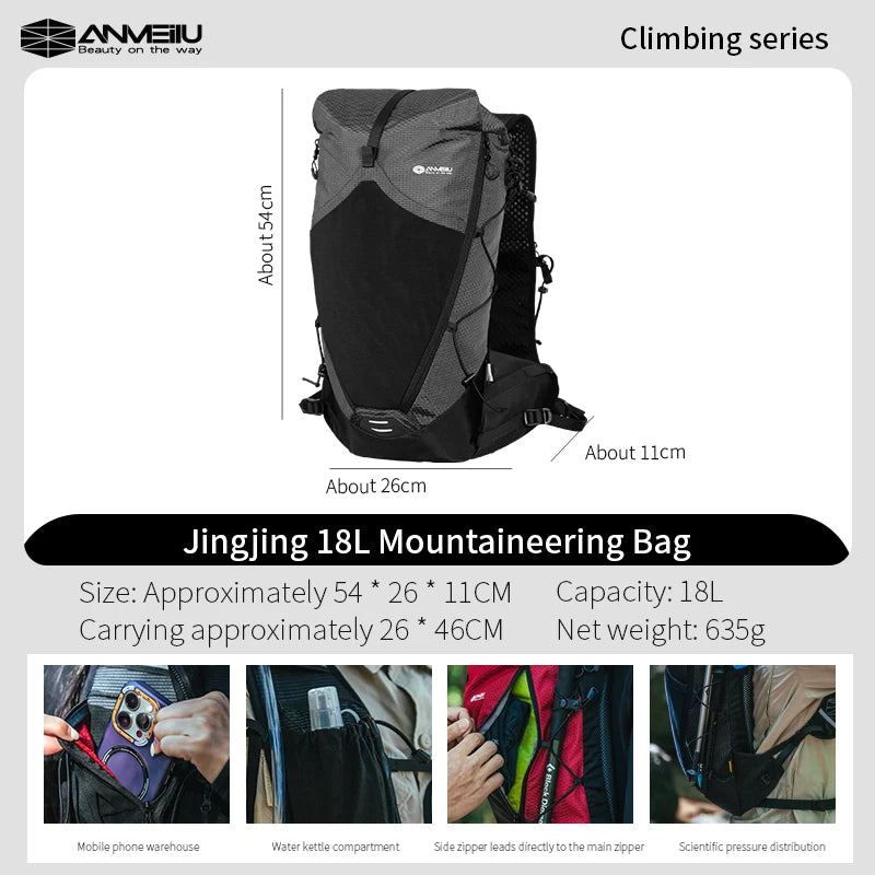 ANMEILU Lightweight Hiking Backpack for Men and Women Outdoor Travel & Hiking Gear Comfort Bag