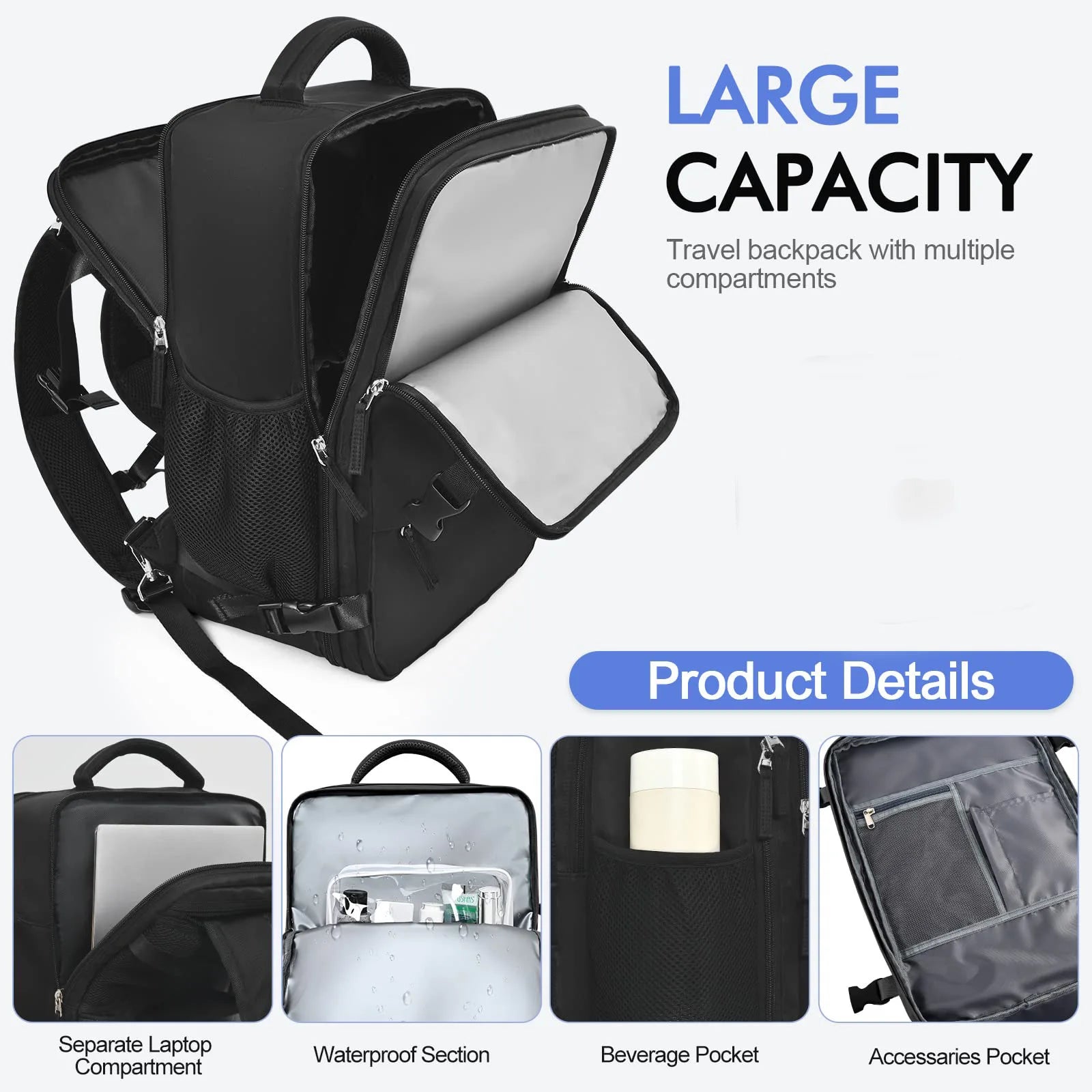 New Women's Extra Large Capacity Travel Backpack Multifunctional Computer Backpack Student Casual Backpack School Bag