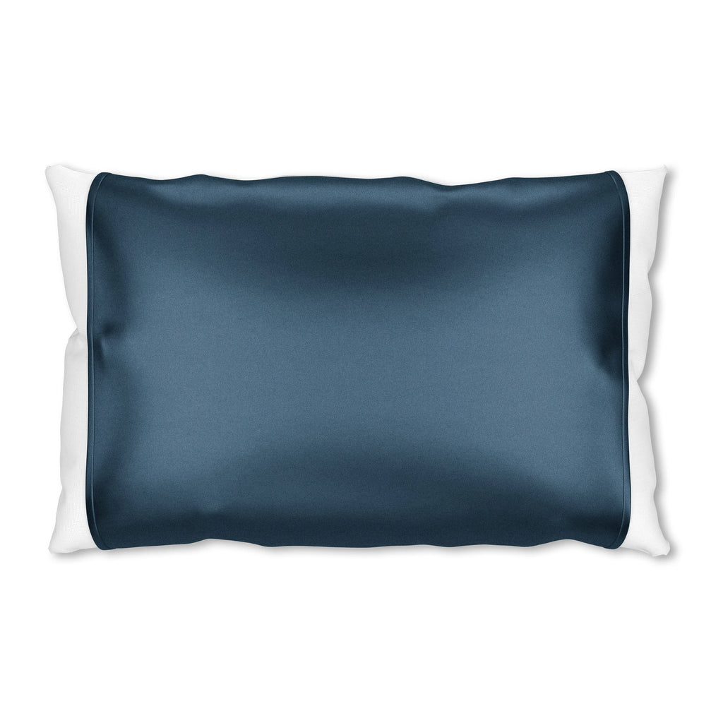 HMS Luxury Blue 100% Silk Open-Ended Pillowcase Woven with Vintage Pattern Soft Cooling for Home or Hotel Use PVC Material
