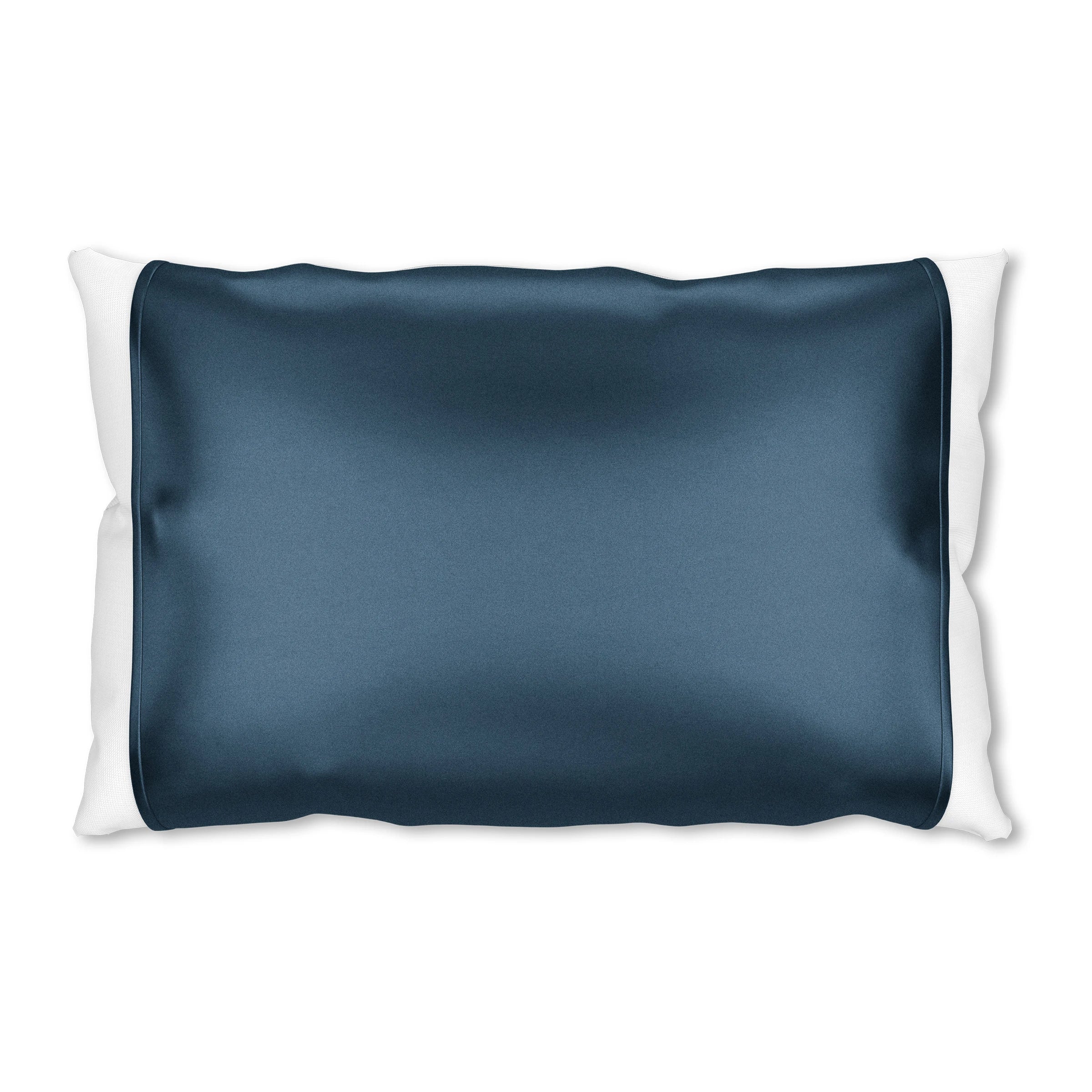 HMS Luxury Blue 100% Silk Open-Ended Pillowcase Woven with Vintage Pattern Soft Cooling for Home or Hotel Use PVC Material