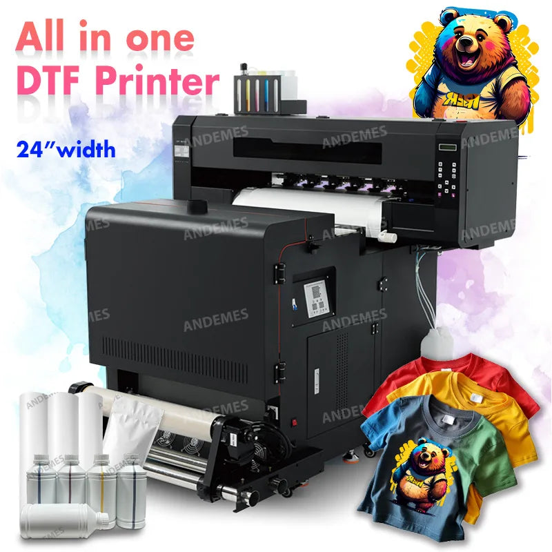 USA Warehouse   60cm Dtf Printer A1 24inch Come with Dual Head I3200 Heads Printing t Shirt