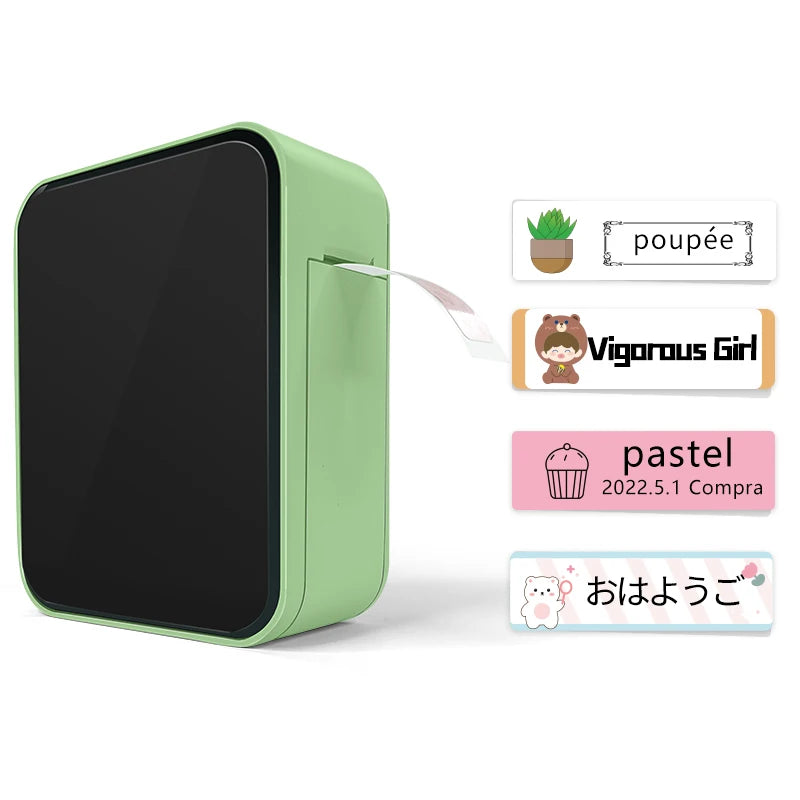 Portable Handheld P15 Thermal Transfer Printer Mini Wireless Sticker Printer for Home Use Supports Max 15mm Labels Barcode