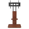 Height Adjustable Wooden TV Floor Stand Bracket with Wood Shelves for 32-65 Inch