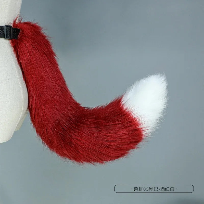 Customized Handmade Plush Simulation Fursuit Animal Tail for Women Halloween Tail Cosplay Accessories